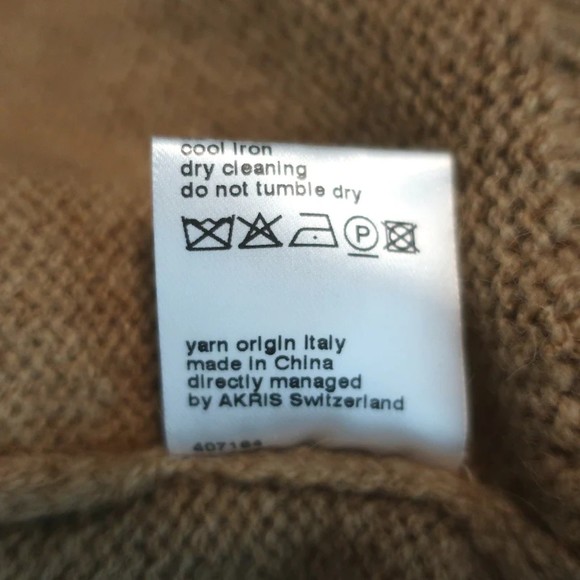 Akris Punto Fringe Sweater Wool & Camel Hair Basketweave Knit Size 12 NEW - Picture 9 of 9